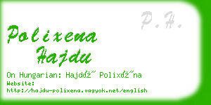 polixena hajdu business card
